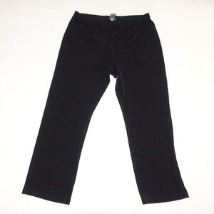 Chico's Women's Travelers Pull On Slinky Pants Black Size 3 / 16 Regular Black